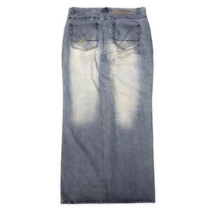 Vintage Akademiks Jeans Mens Size 42x34 Blue Baggy Wide Leg Y2K Skater Loose